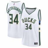 Giannis Antetokounmpo Milwaukee Bucks Fast Break Replica Player Jersey Association Edition White - NBA