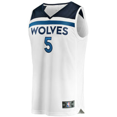 Anthony Edwards Minnesota Timberwolves Fast Break Replica Player Jersey Association Edition White - NBA