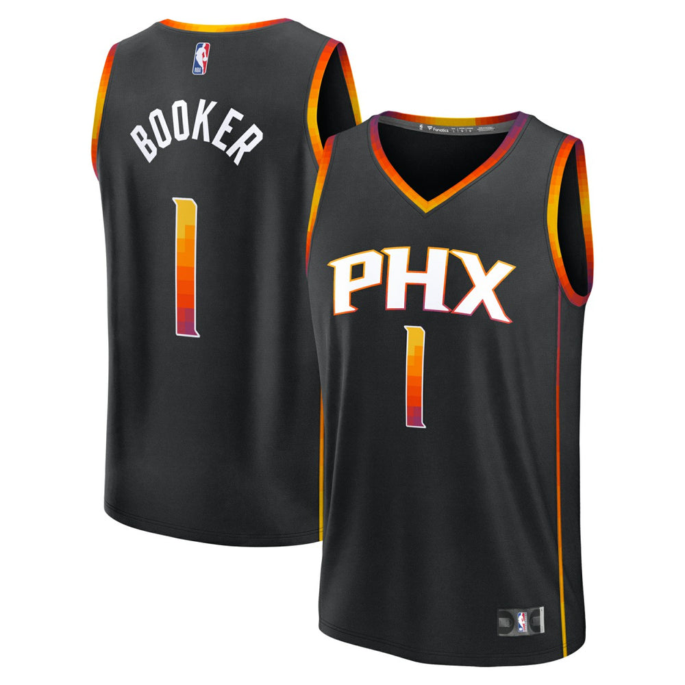 Devin Booker Phoenix Suns Youth Fast Break Replica Player Jersey Statement Edition Black - NBA