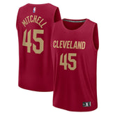 Donovan Mitchell Cleveland Cavaliers Youth Fast Break Replica Player Jersey Icon Editi- Wine - NBA