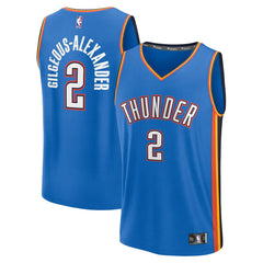 Shai Gilgeous-Alexander Oklahoma City Thunder Youth Fast Break Replica Player Jersey Icon Edition Blue - NBA
