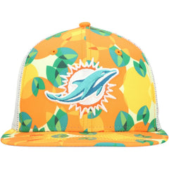 Miami Dolphins New Era Citrus 9FIFTY Trucker Snapback Hat Orange | NFL