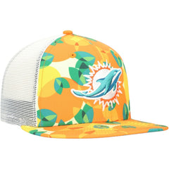 Miami Dolphins New Era Citrus 9FIFTY Trucker Snapback Hat Orange | NFL
