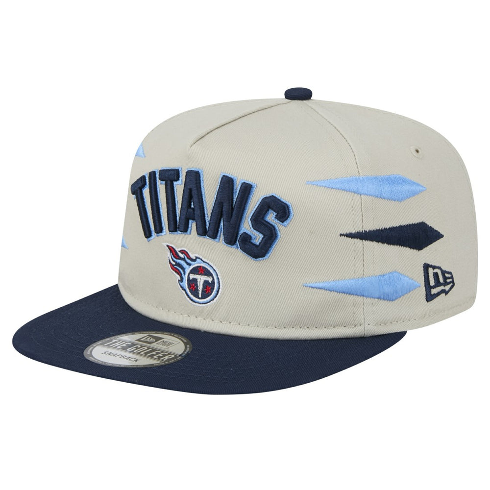 Tennessee Titans New Era Athletic Golfer Snapback Hat Stone/Navy | NFL