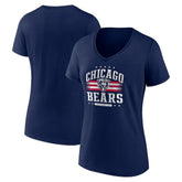 Chicago Bears Women's Americana Team V-Neck T-Shirt Navy | NFL