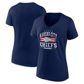 Kansas City Chiefs Women's Americana Team V-Neck T-Shirt Navy | NFL