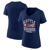 Seattle Seahawks Women's Americana Team V-Neck T-Shirt College Navy | NFL