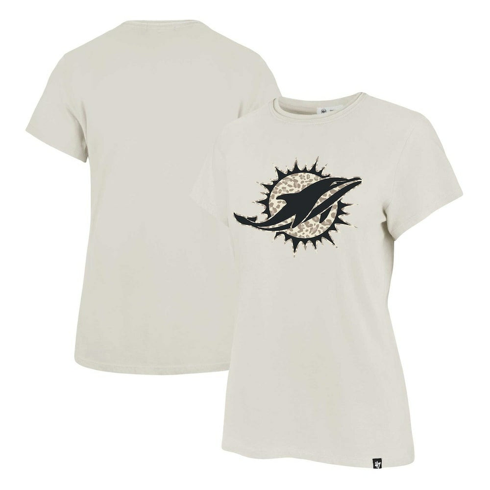 Miami Dolphins '47 Women's Panthera Frankie T-Shirt Cream | 47 brand