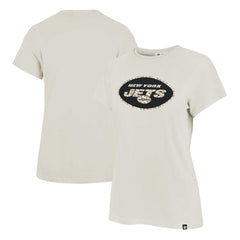 New York Jets '47 Women's Panthera Frankie T-Shirt Cream | NFL