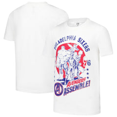 Philadelphia 76ers Youth NBA x Marvel Avengers Squad T-Shirt White - NBA