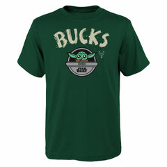 Milwaukee Bucks Youth Star Wars The Child T-Shirt Hunter Green - NBA