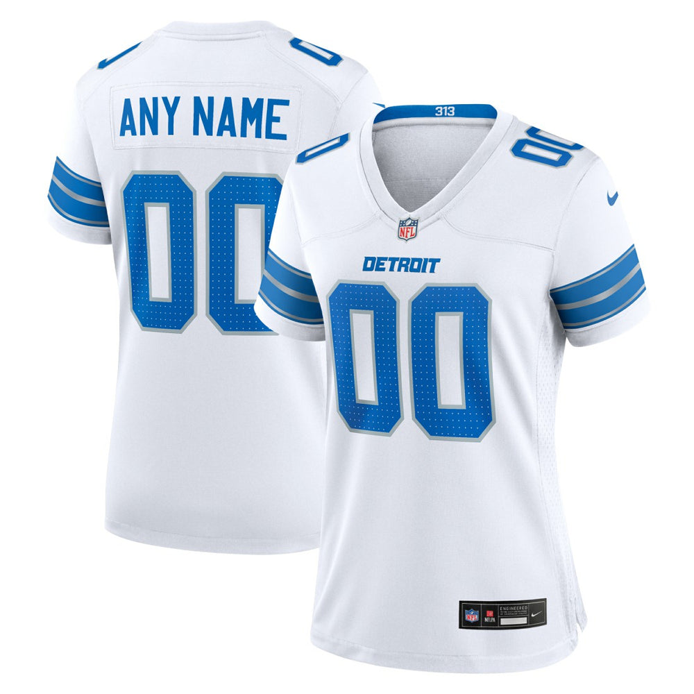 Detroit Lions Women's Custom Game Jersey White | Nike for Sale