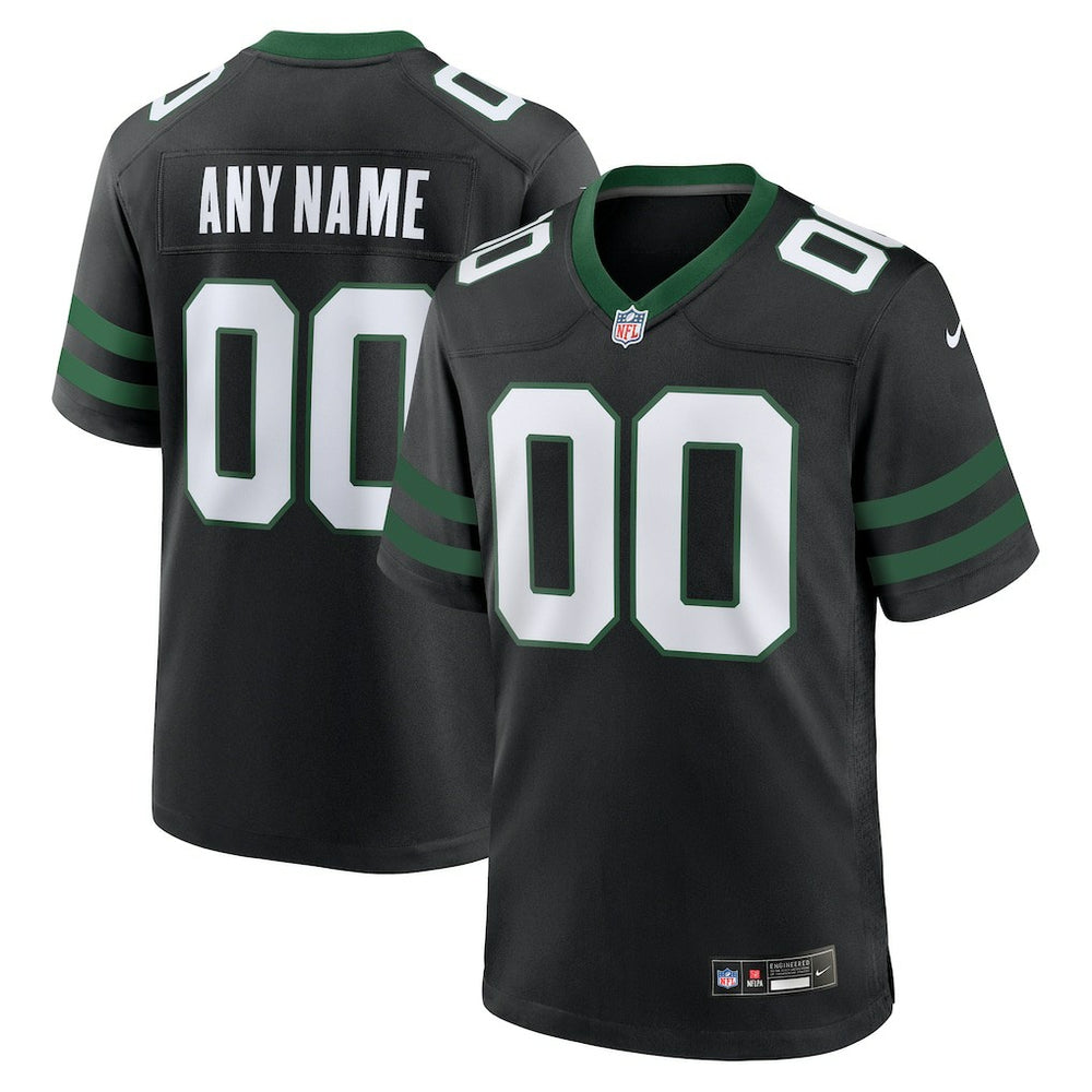 New York Jets Alternate Custom Game Jersey Legacy Black | Nike for Sale