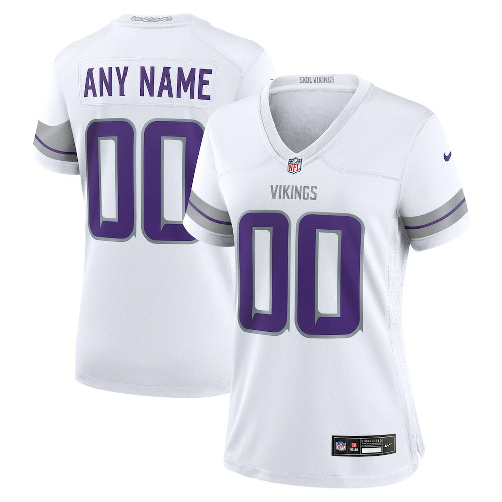 Minnesota Vikings Women's Alternate Custom Game Jersey White | Nike for Sale