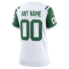 New York Jets Women's Classic Alternate Custom Replica Jersey White | Nike for Sale