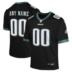 Philadelphia Eagles Youth Alternate Custom Game Jersey Black | Nike for Sale