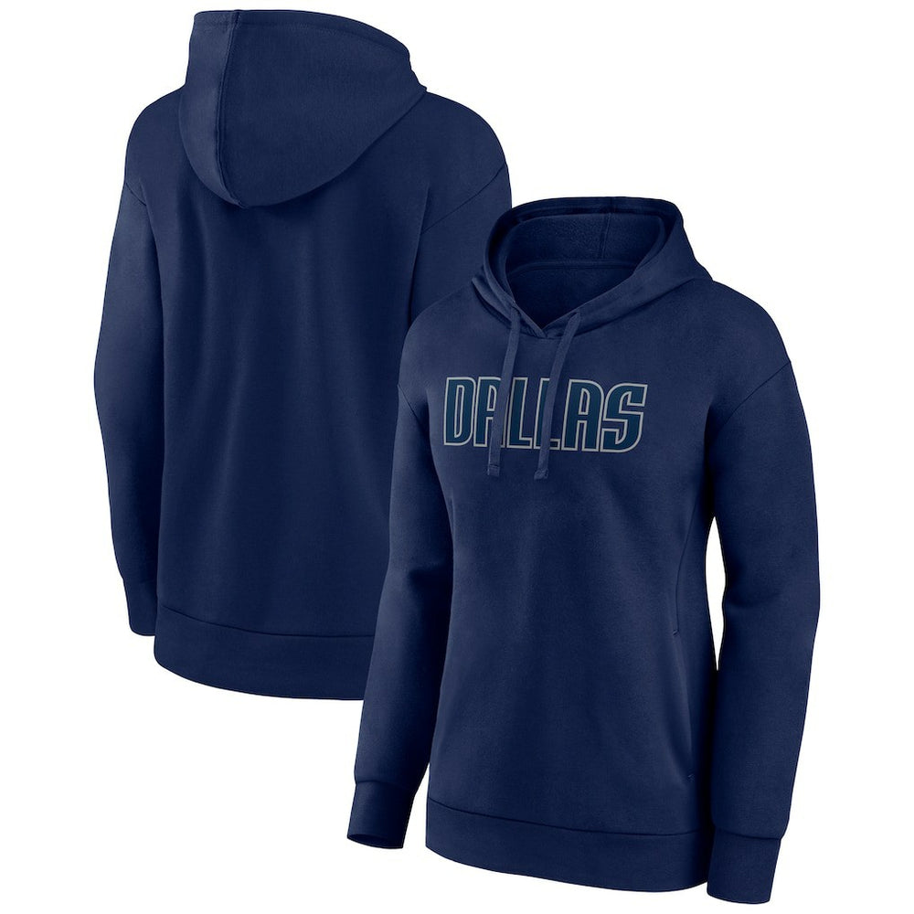 Dallas Mavericks Women's Wordmark Pullover Hoodie Navy - NBA