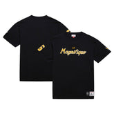 Mario Lemieux Pittsburgh Penguins Mitchell & Ness Premium Nickname Vintage Logo T-Shirt - Black - NHL