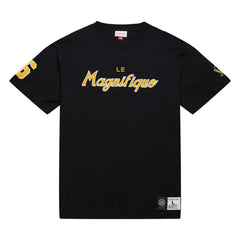 Mario Lemieux Pittsburgh Penguins Mitchell & Ness Premium Nickname Vintage Logo T-Shirt - Black - NHL