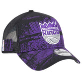 Sacramento Kings Tip Off A-Frame Trucker 9FORTY Adjustable Hat Black/Purple - NBA