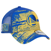 Golden State Warriors Tip Off A-Frame Trucker 9FORTY Adjustable Hat Royal/Gold - NBA