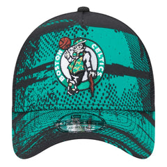 Boston Celtics Tip Off A-Frame Trucker 9FORTY Adjustable Hat Black/Kelly Green - NBA