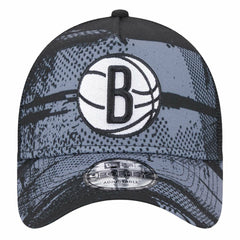 Brooklyn Nets Tip Off A-Frame Trucker 9FORTY Adjustable Hat Black/Charcoal - NBA