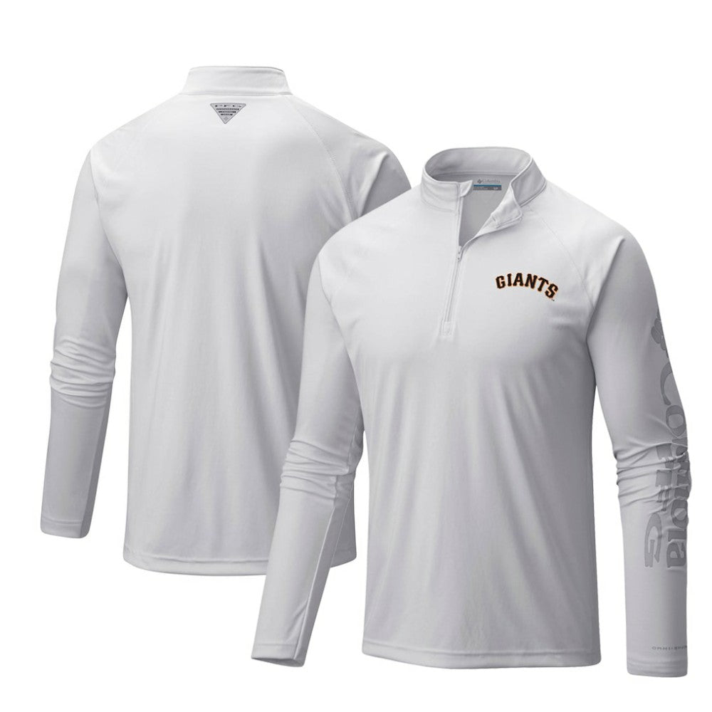 San Francisco Giants Columbia Terminal Tackle Omni-Shade Raglan Quarter-Zip Pullover Top - MLB
