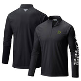 Athletics Columbia Terminal Tackle Omni-Shade Raglan Quarter-Zip Pullover Top - MLB