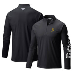 Pittsburgh Pirates Columbia Terminal Tackle Omni-Shade Raglan Quarter-Zip Pullover Top - MLB