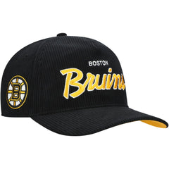 Boston Bruins '47 Crosstown Corduroy Hitch Adjustable Hat - Black - NHL