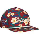 Chicago Bulls Vacation Floral Golfer Snapback Hat Crimson - NBA