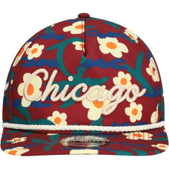 Chicago Bulls Vacation Floral Golfer Snapback Hat Crimson - NBA