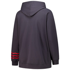 Chicago Blackhawks Fanatics Women's Plus Size Lightweight Fleece Raglan Pullover Hoodie - Charcoal - NHL