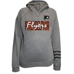 Philadelphia Flyers Fanatics Women's Plus Size Lightweight Fleece Raglan Pullover Hoodie - Heather Gray - NHL