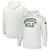 Minnesota Wild Fanatics Big & Tall Fleece Pullover Hoodie - Heather Gray - NHL