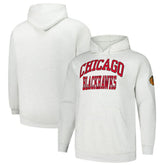 Chicago Blackhawks Fanatics Big & Tall Fleece Pullover Hoodie - Heather Gray - NHL