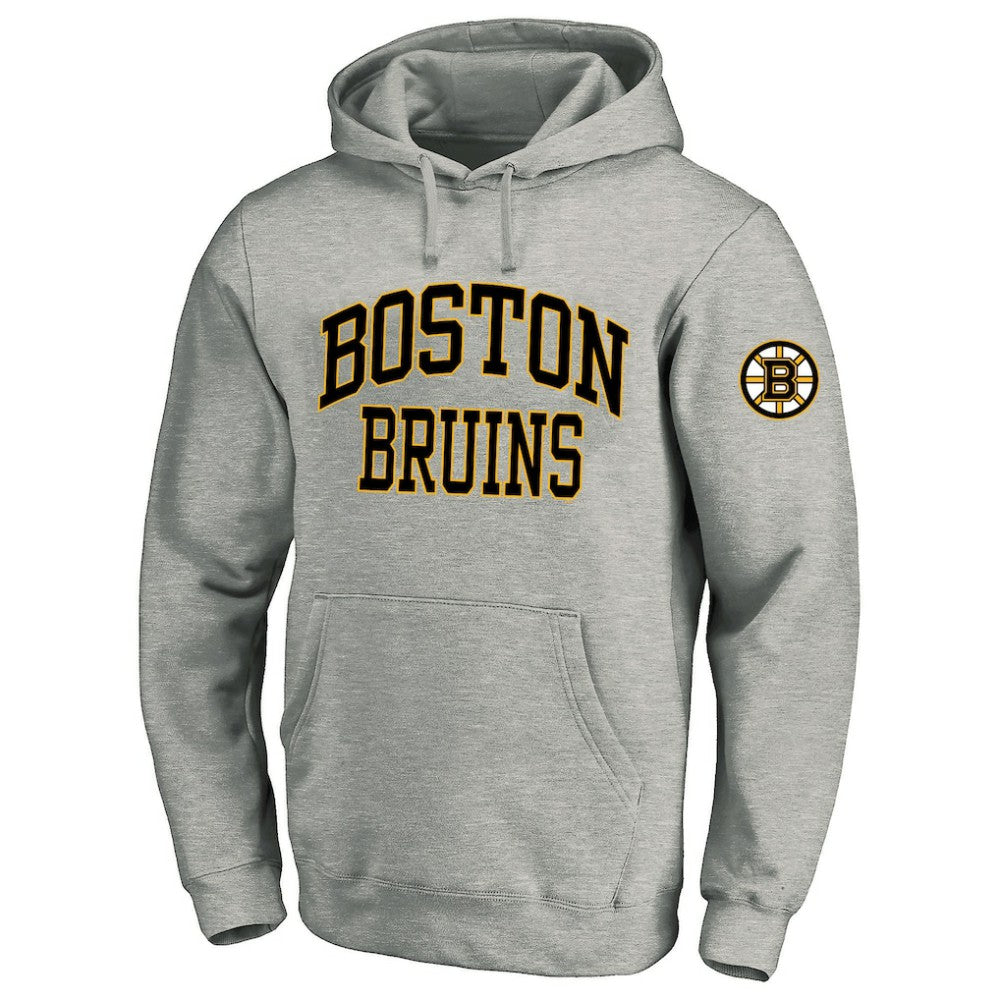 Boston Bruins Fanatics Big & Tall Fleece Pullover Hoodie - Heather Gray - NHL