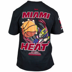 Miami Heat Hyperfly Unisex NBA x My Hero Academia All Might Smash T-Shirt Black - NBA