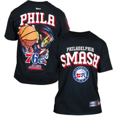 Philadelphia 76ers Hyperfly Unisex NBA x My Hero Academia All Might Smash T-Shirt Black - NBA