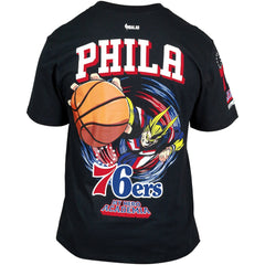 Philadelphia 76ers Hyperfly Unisex NBA x My Hero Academia All Might Smash T-Shirt Black - NBA