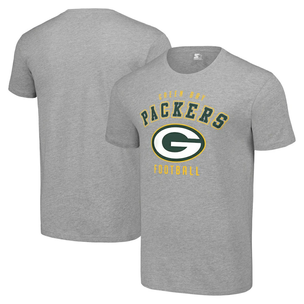 Green Bay Packers Starter Logo T-Shirt Heather Gray | NFL