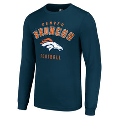 Denver Broncos Starter Long Sleeve T-Shirt Navy | NFL