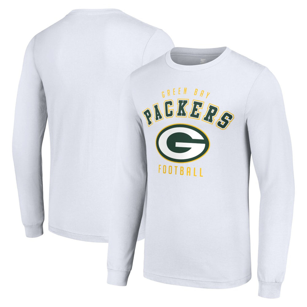 Green Bay Packers Starter Long Sleeve T-Shirt White | NFL
