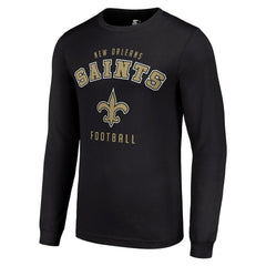 New Orleans Saints Starter Long Sleeve T-Shirt Black | NFL