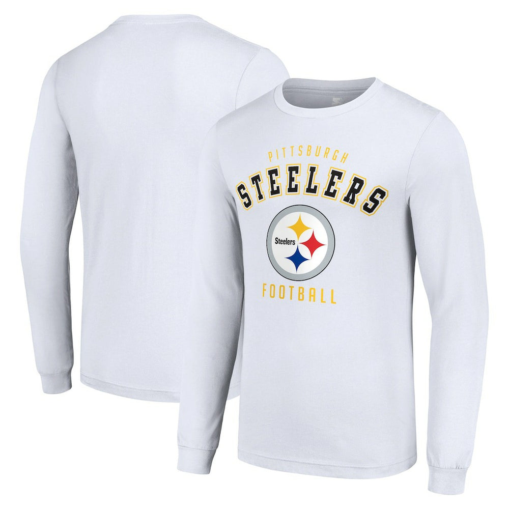 Pittsburgh Steelers Starter Long Sleeve T-Shirt White | NFL