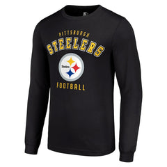 Pittsburgh Steelers Starter Long Sleeve T-Shirt Black | NFL