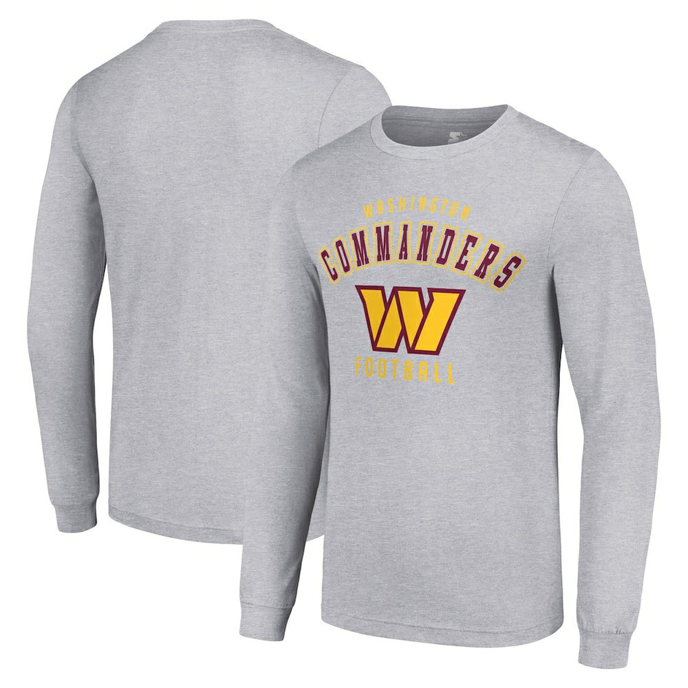Washington Commanders Starter Long Sleeve T-Shirt Heather Gray | NFL