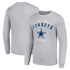 Dallas Cowboys Starter Long Sleeve T-Shirt Heather Gray | NFL