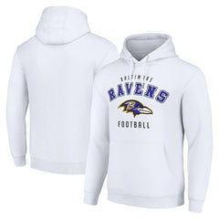 Baltimore Ravens Starter Unisex Logo Pullover Hoodie White | NFL